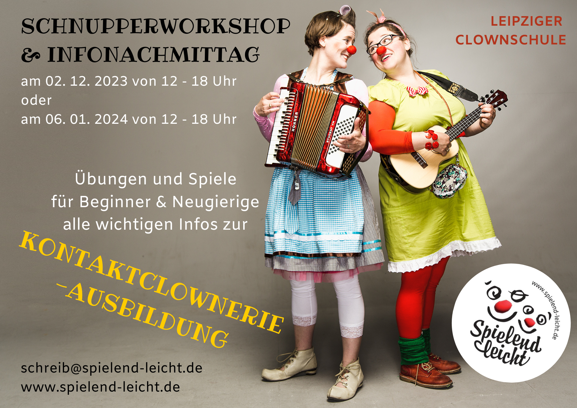 spielend-leicht - Die Schule für Clownerie & Theater in Leipzig ---