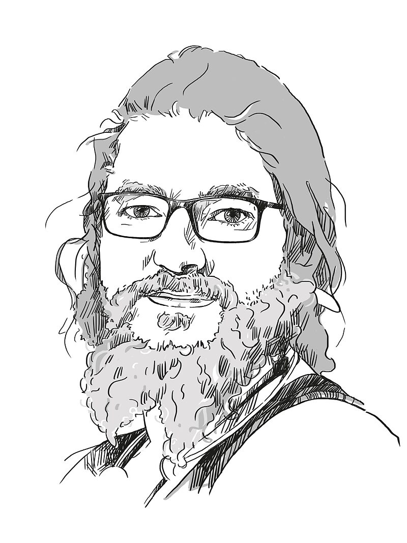 Porträtzeichnung Tobias Prüwer