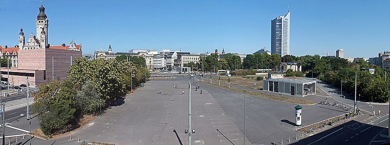 Mut statt Kartons | 2035 soll der Wilhelm-Leuschner-Platz bebaut sein