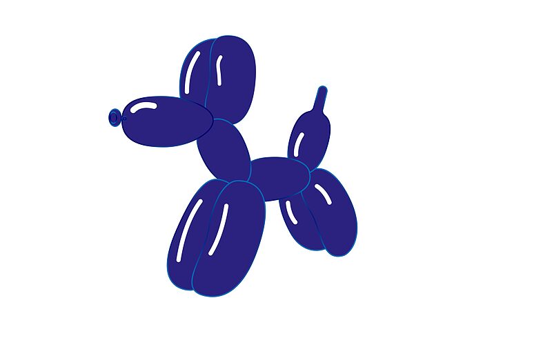 hund blau