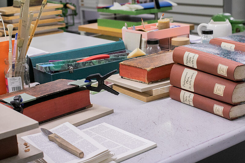 Sprich zu uns, Pergament | Gebrochene Rücken, chirurgische Nadeln und eine tote Ziegenherde – ein Besuch in der Restaurierungswerkstatt und Buchbinderei der Unibibliothek