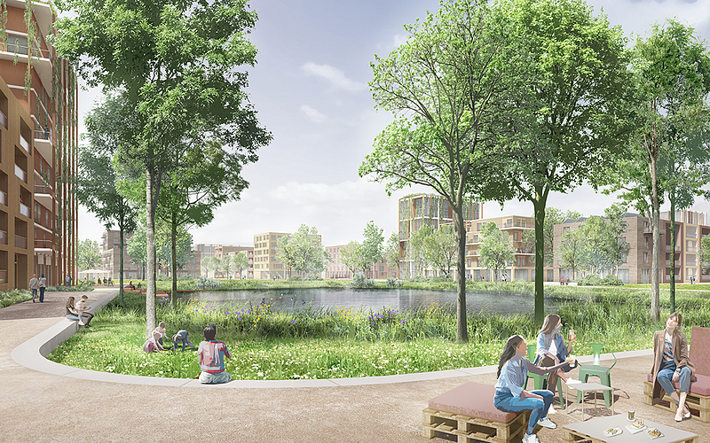 Heitere Aussichten in weiter Ferne | Ausstellung im Paunsdorf Center zeigt Entwürfe für ein neues Stadtquartier