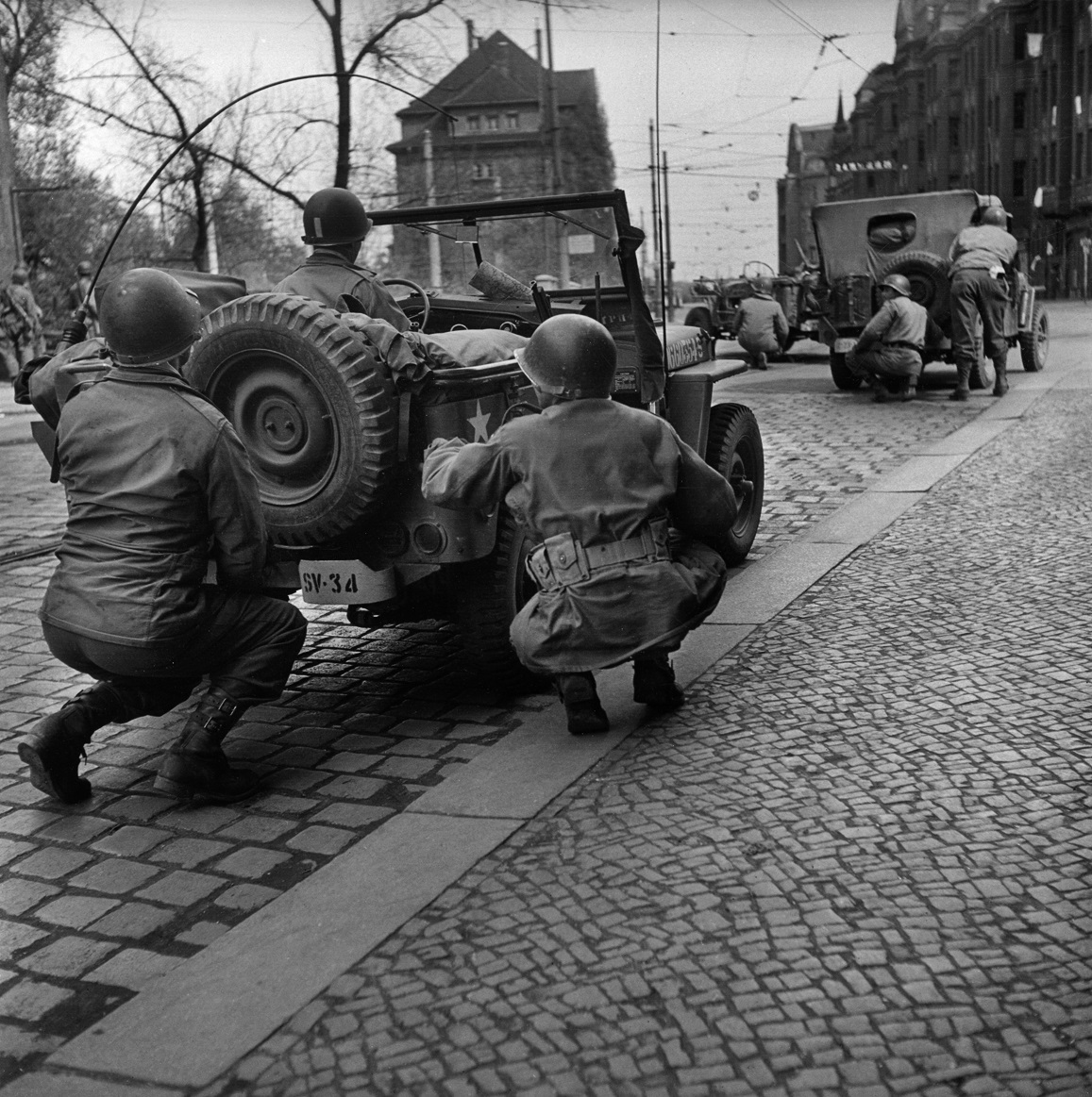 Amerikanische Soldaten im Gefecht