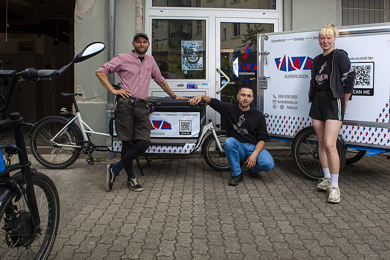 Fahrrad statt Lieferwagen | Das Fahrradkurier-Kollektiv Fulmo hat den Leipziger Zukunftspreis gewonnen