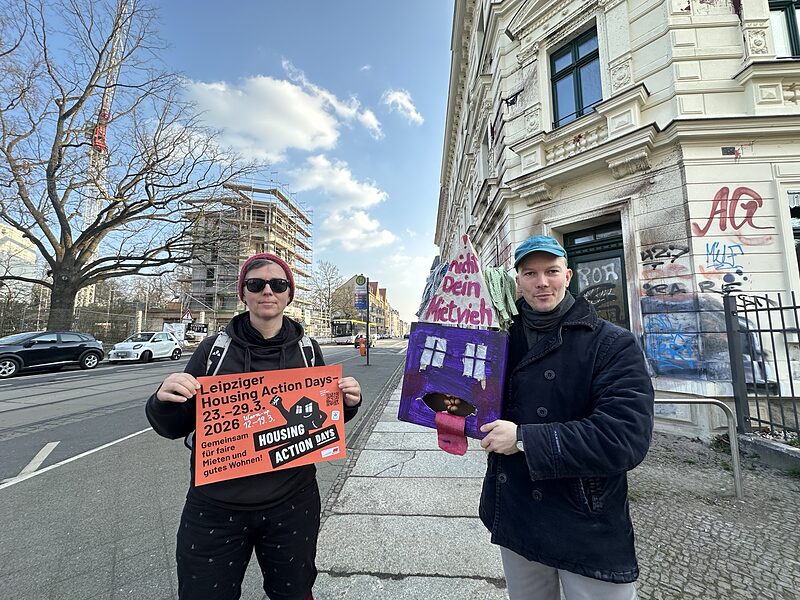 »Wohnungspolitisch sind wir in Deutschland seit 30 Jahren in der Defensive« | Die Initiative Leipzig für alle organisiert Aktionstage für faire Mieten und gutes Wohnen
