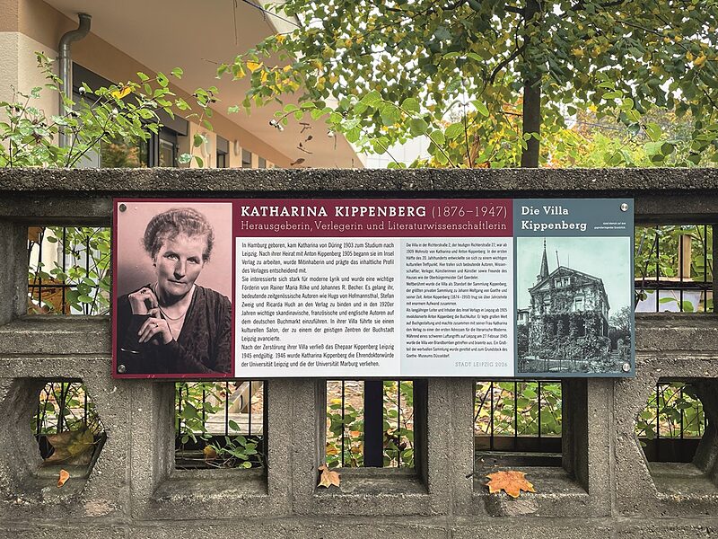 Ausbaufähige Erinnerungsformen | Auch die Gedenktafel für Katharina Kippenberg wird dem Anspruch der städtischen Erinnerungskultur nicht gerecht