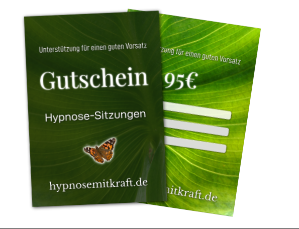 Gutschein für Hypnose-Sitzungen ---