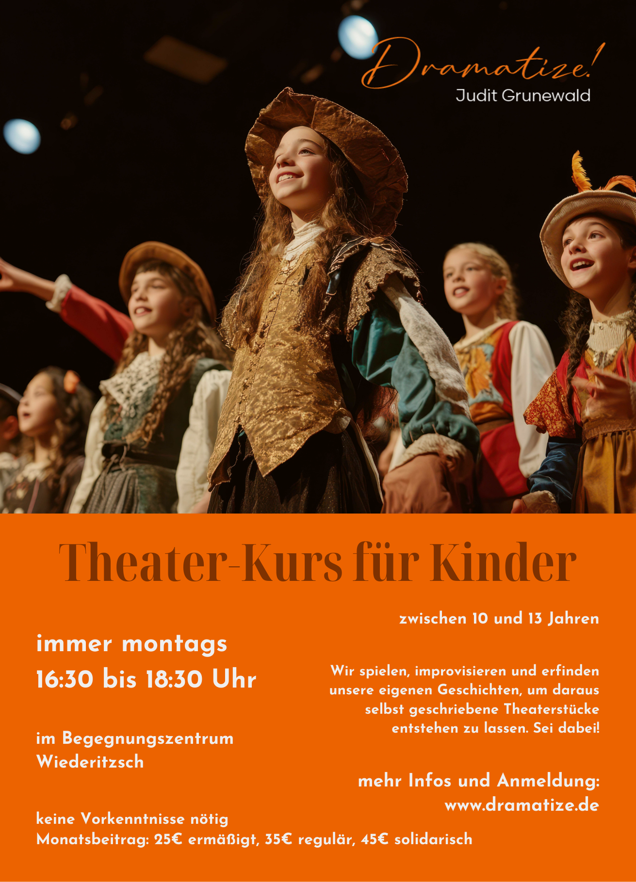 Kinder-Theatergruppe sucht Mitspielende ---