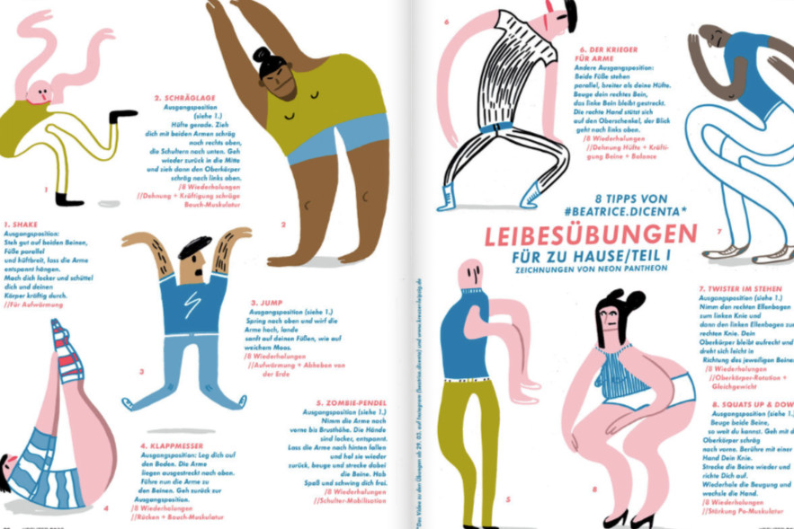   Leibesübungen | Acht Fitness-Tipps für zu Hause – von und mit Beatrice Dicenta  