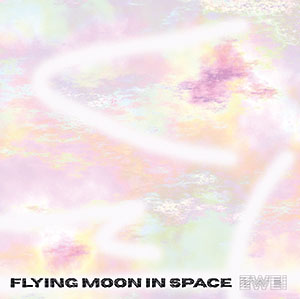 Flying Moon in Space