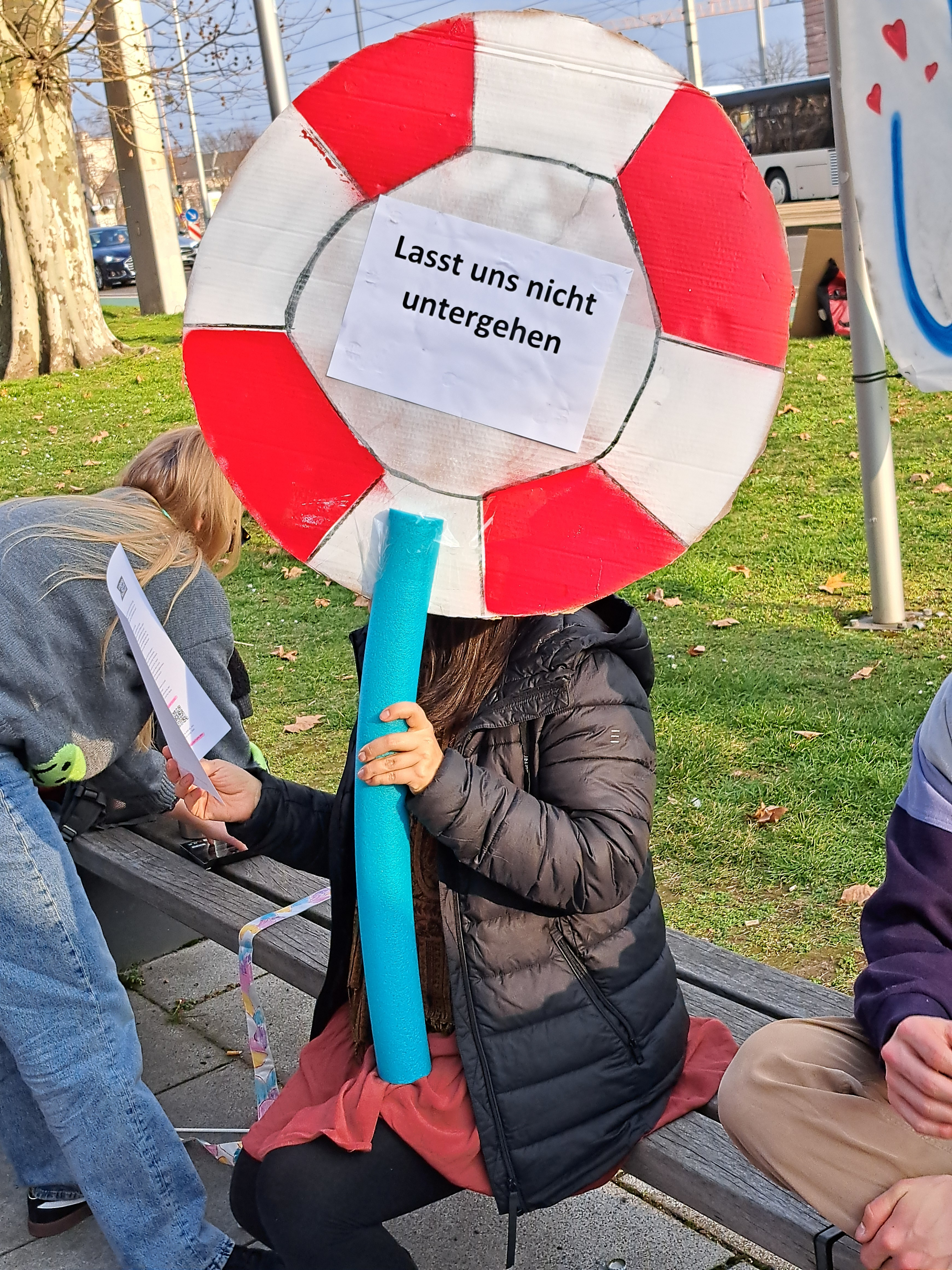 Protestpklakat bei der Demo